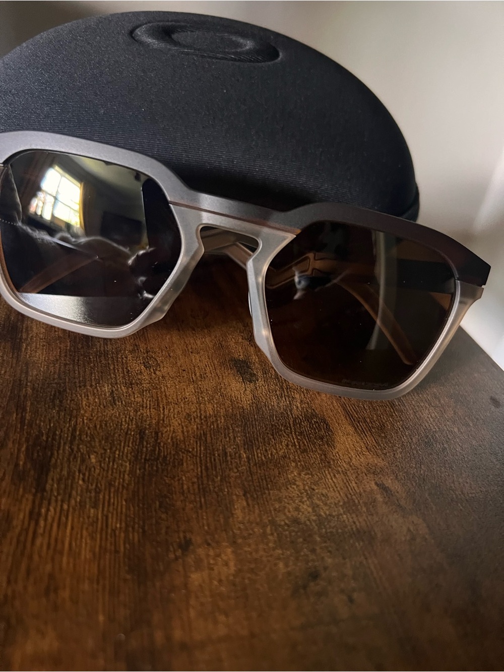 Oakley Two-Tone Brown and Clear Frame Sunglasses